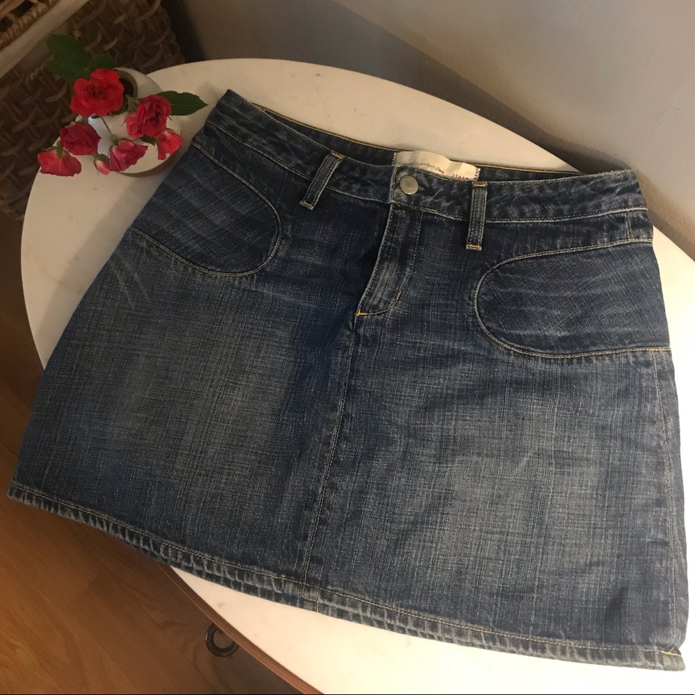 Paper Denim and Cloth Denim Jean Skirt